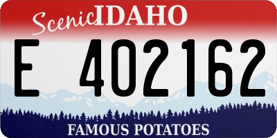 ID license plate E402162