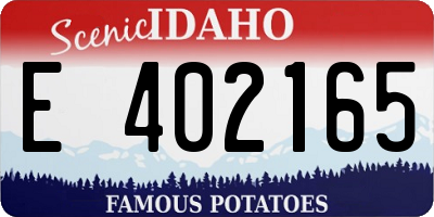 ID license plate E402165