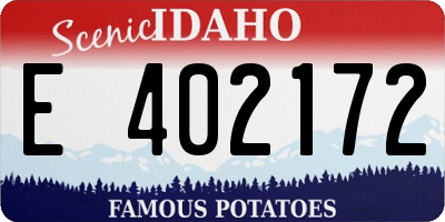 ID license plate E402172