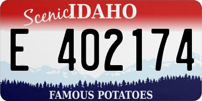 ID license plate E402174