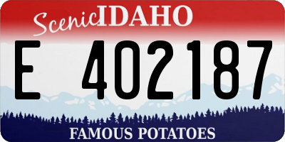 ID license plate E402187