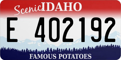 ID license plate E402192