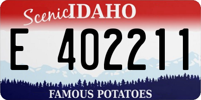 ID license plate E402211