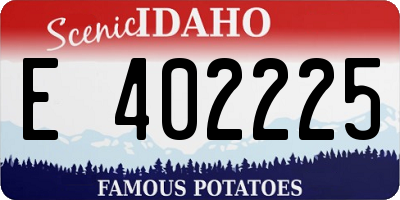 ID license plate E402225