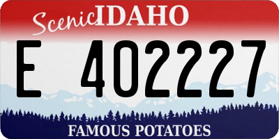 ID license plate E402227