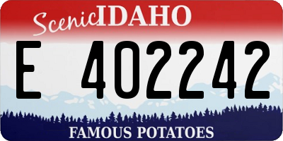 ID license plate E402242