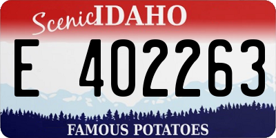 ID license plate E402263