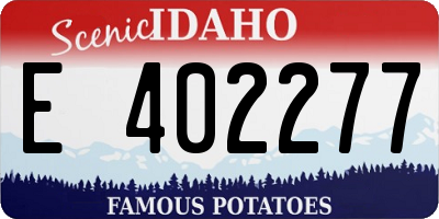 ID license plate E402277