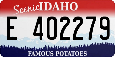 ID license plate E402279