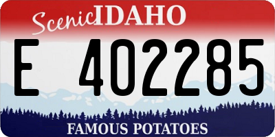 ID license plate E402285