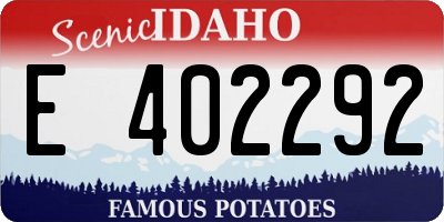 ID license plate E402292