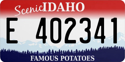 ID license plate E402341