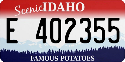 ID license plate E402355
