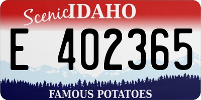 ID license plate E402365