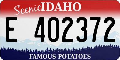 ID license plate E402372