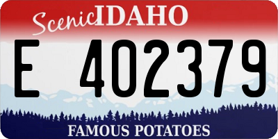 ID license plate E402379