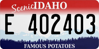 ID license plate E402403