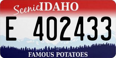 ID license plate E402433