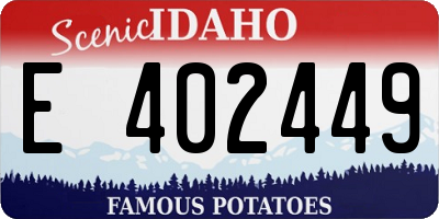 ID license plate E402449