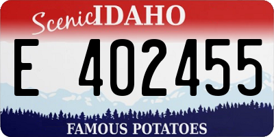 ID license plate E402455