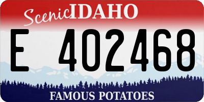 ID license plate E402468