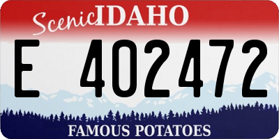 ID license plate E402472