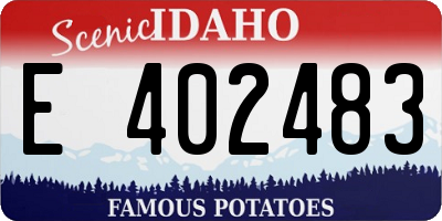 ID license plate E402483