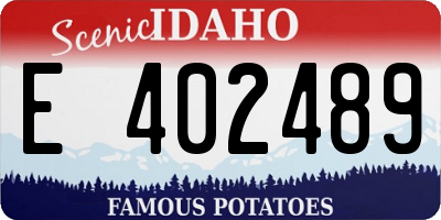 ID license plate E402489