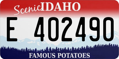 ID license plate E402490
