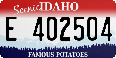 ID license plate E402504