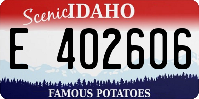 ID license plate E402606