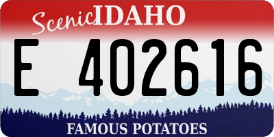 ID license plate E402616