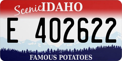 ID license plate E402622