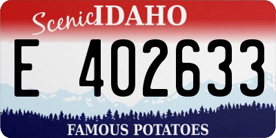 ID license plate E402633