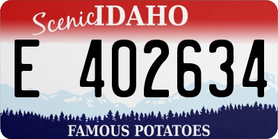 ID license plate E402634