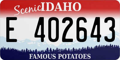 ID license plate E402643