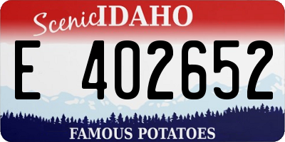 ID license plate E402652