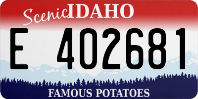 ID license plate E402681