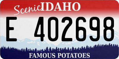 ID license plate E402698