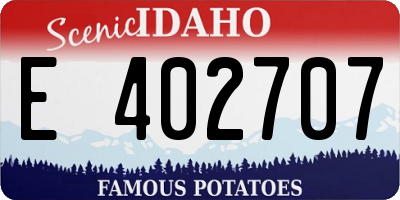 ID license plate E402707