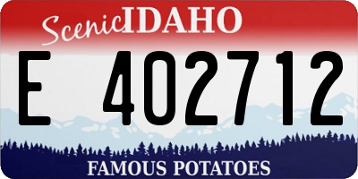 ID license plate E402712