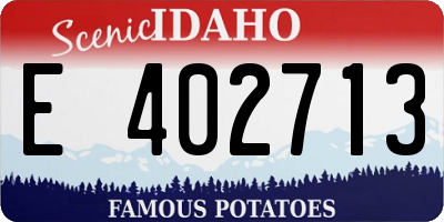 ID license plate E402713