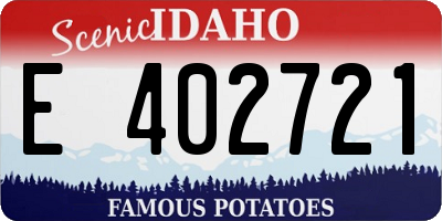 ID license plate E402721