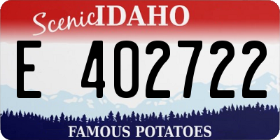 ID license plate E402722