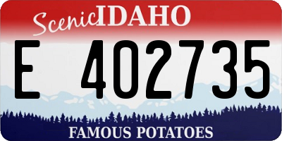 ID license plate E402735