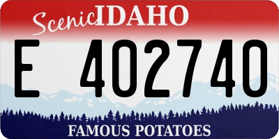 ID license plate E402740