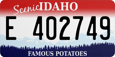 ID license plate E402749