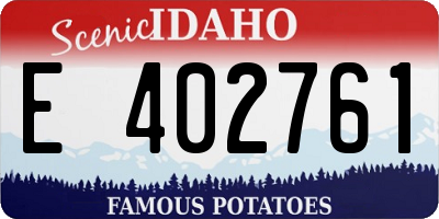 ID license plate E402761