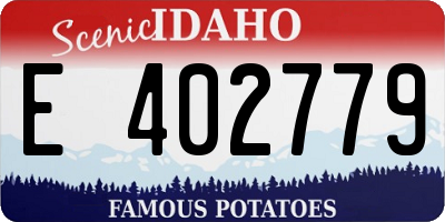 ID license plate E402779