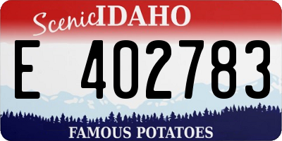ID license plate E402783